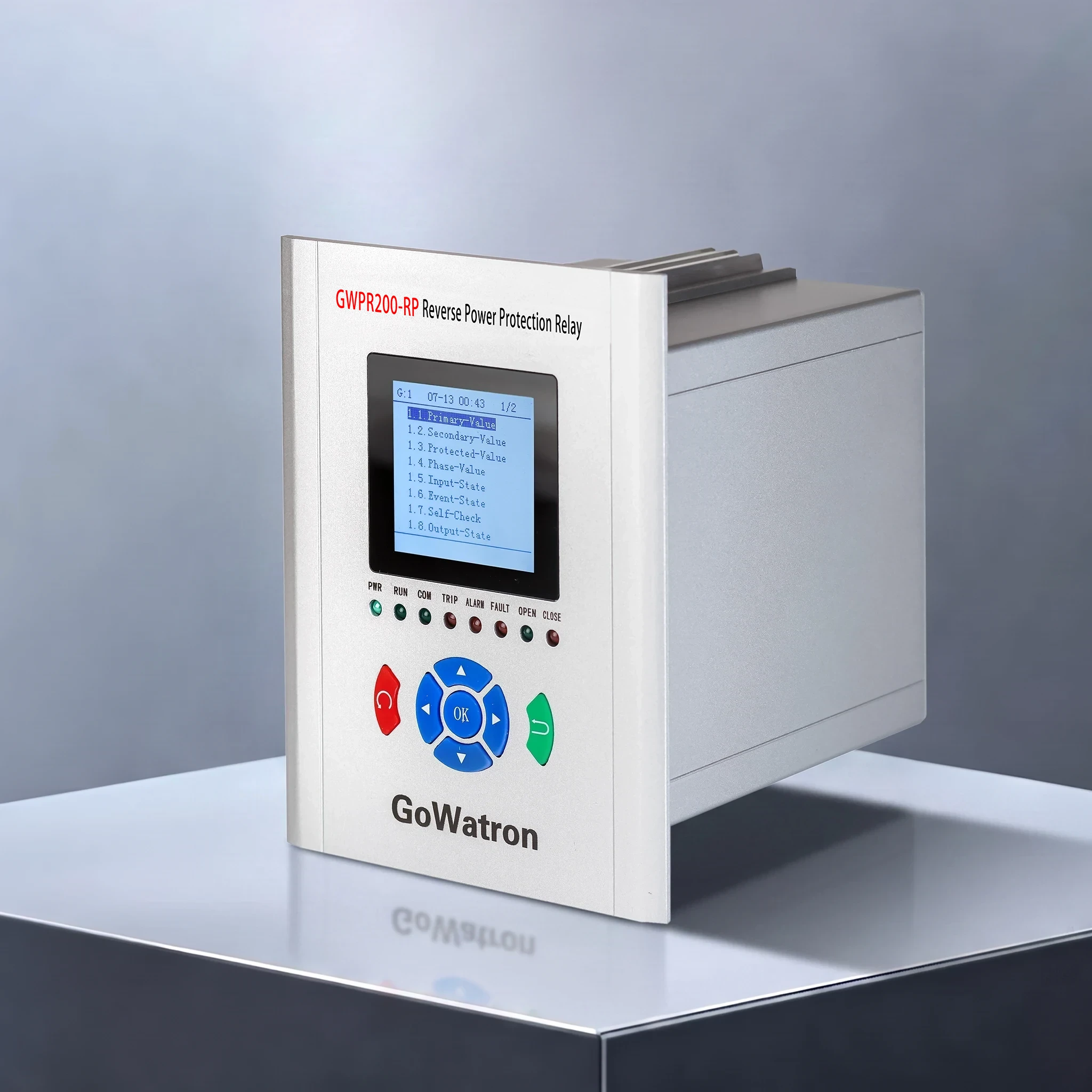 GWPR200-RP Reverse Power Protection Relay - Left Side View