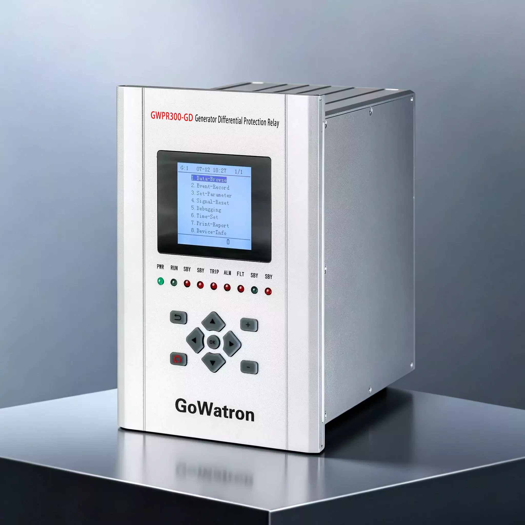 GWPR300-GD Generator Differential Protection Relay – Left Side View