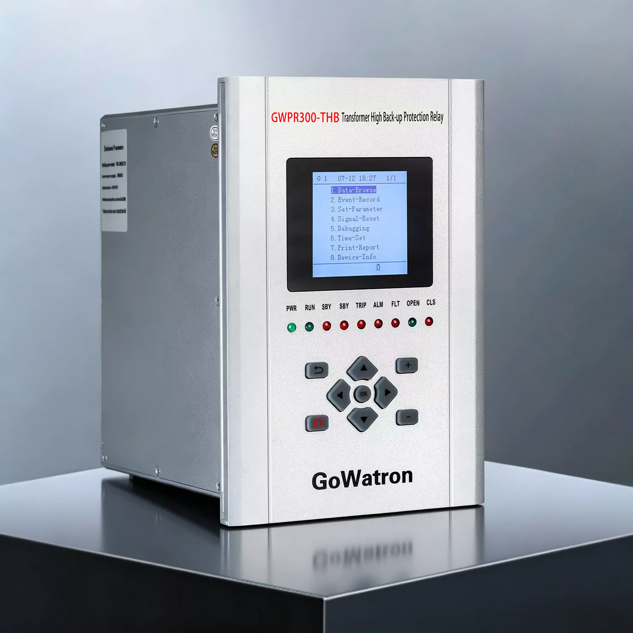 GWPR300‑TB Transformer Backup Protection Relay Right‑Side View