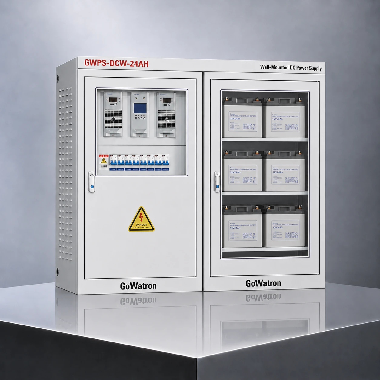 GWPS-DCW-24AH wall-mounted DC power supply system by GoWatron