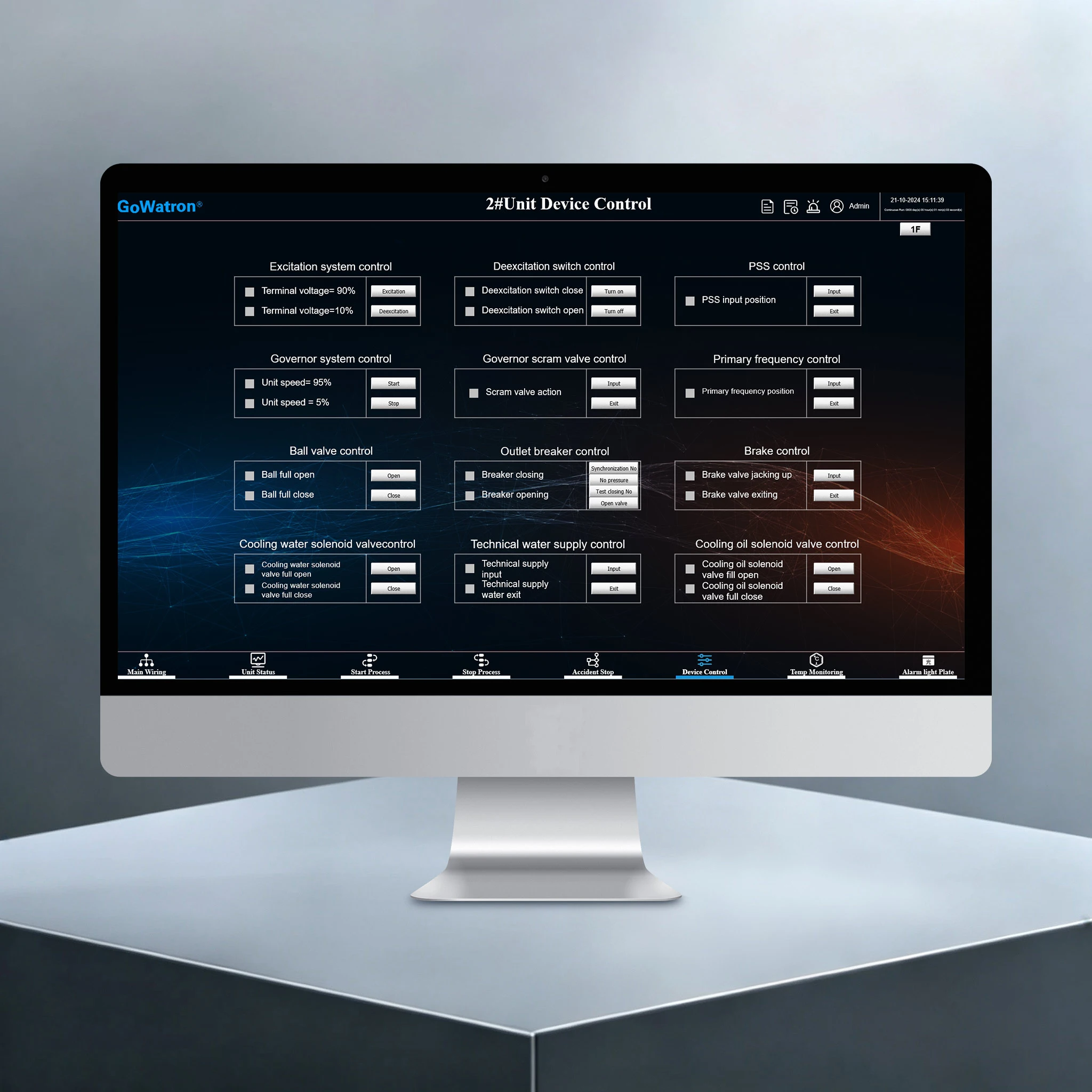 GWSC300-SCADA Hydropower Station HMI Display