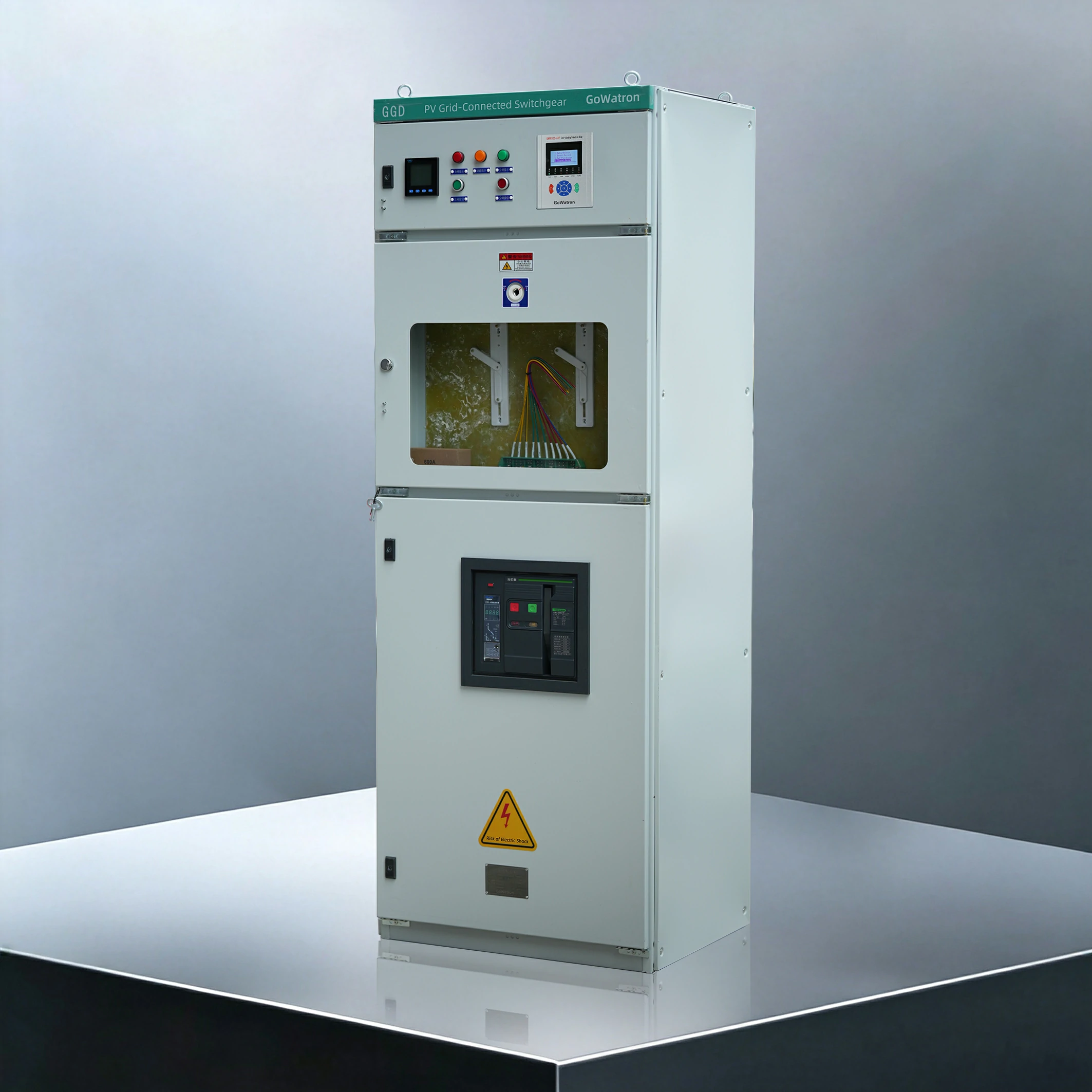 Low-Voltage Grid-Connected Photovoltaic Switchgear – Left View
