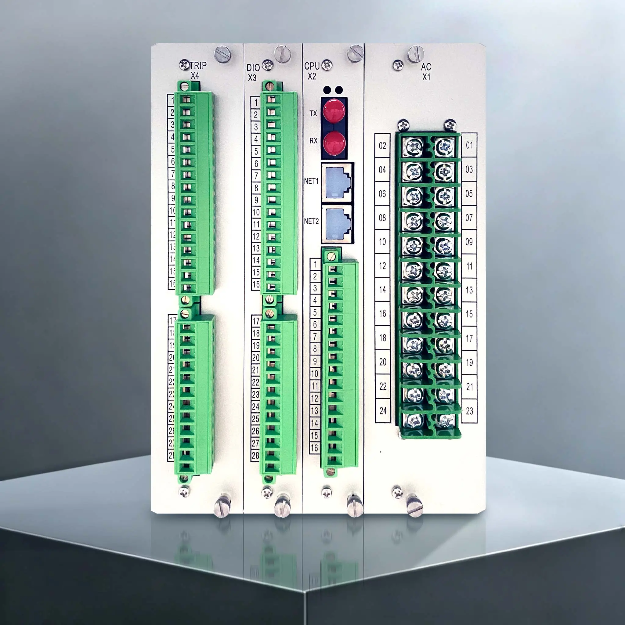 Rear terminal diagram of GWPR320-LD Fiber-Optic Line Differential Protection Relay