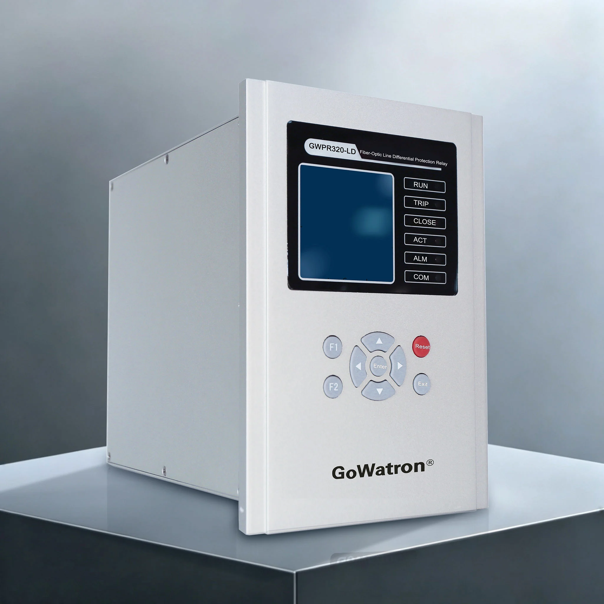 Side view of GWPR320-LD Fiber-Optic Line Differential Protection Relay